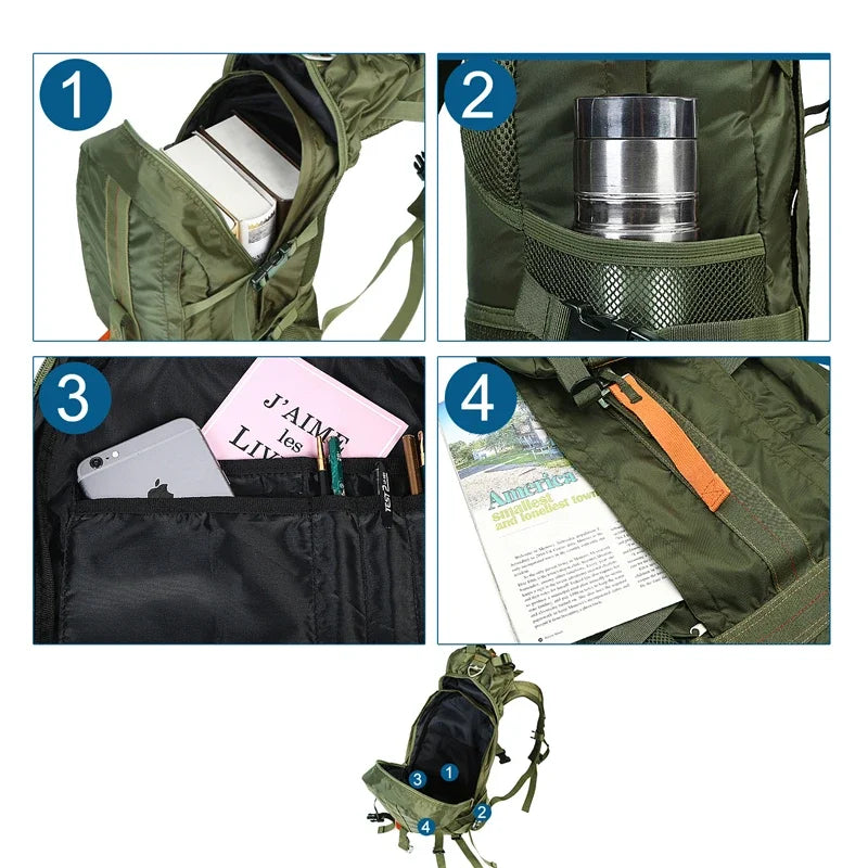 Travel Hiking Backpack Waterproof Lightweight