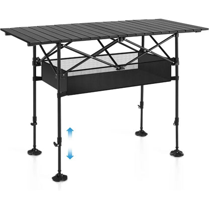 Camping Table Folding Outdoor Table with Adjustable Height