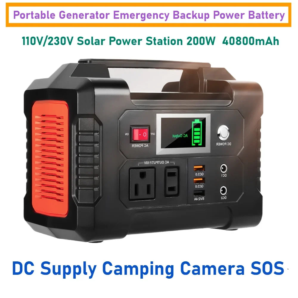 Solar Powered Portable Generator Battery