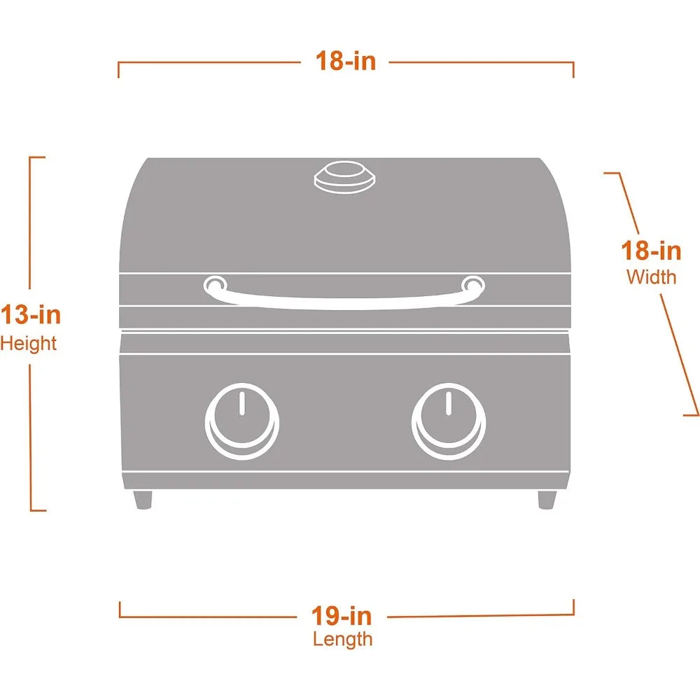 Portable Tabletop Propane Gas Grill Stainless Steel