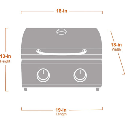 Portable Tabletop Propane Gas Grill Stainless Steel