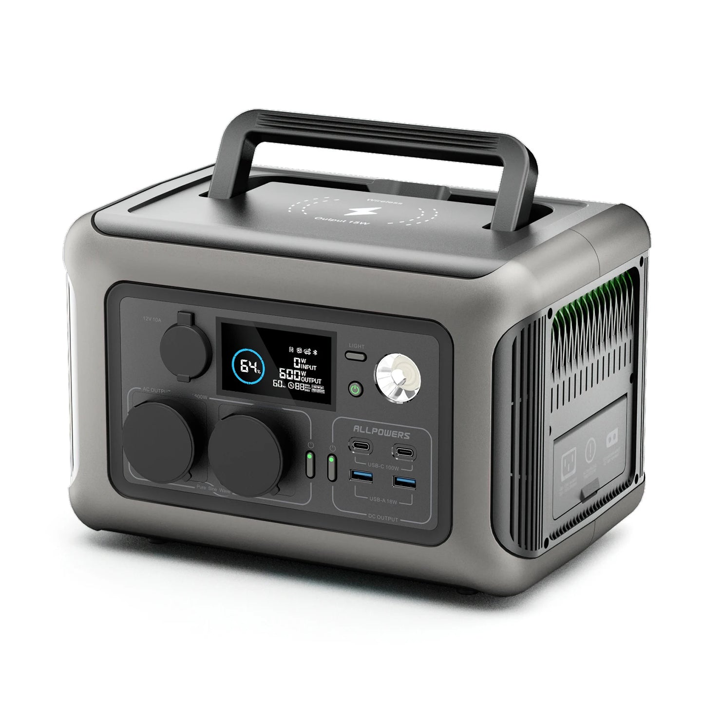 Portable Power Station, 299Wh  Battery with 2x 600W (1200W Surge) AC Outlets