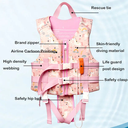 Oulylan Kids Swimming Lifesaving Life Jacket Aid Flotation Device Buoyancy kayaking Boating Surfing Vest Safety Survival Suit