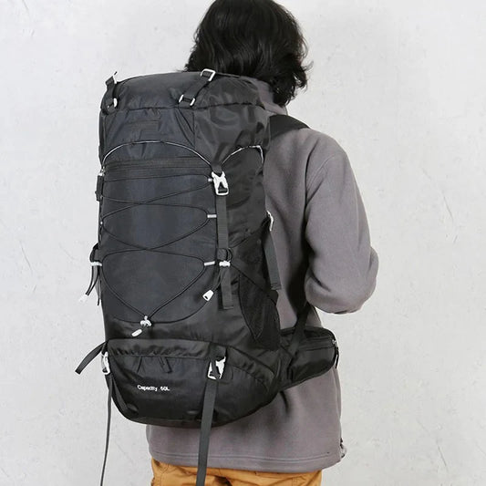 50L Travel Backpack Waterproof  Camping Rucksack